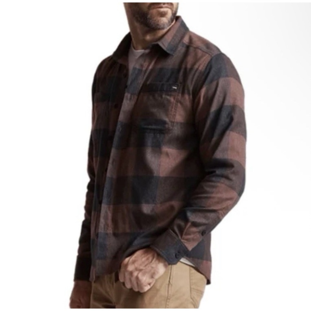 Sitka Gear Men's Grange Flannel Plaid Button Up Long Sleeve Shirt Sz M Outdoors